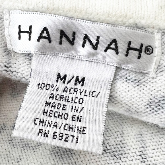 Hannah White Animal Leopard Cheetah Print Round Neck Sweater Women's Medium - Picture 5 of 10